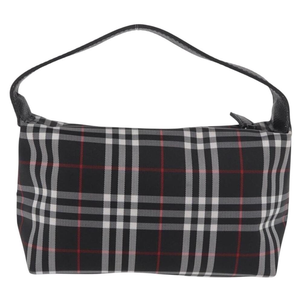 Burberry Nylon Hand Pouch Handbag Black